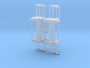 Antique Chair (x4) 1/35 in Clear Ultra Fine Detail Plastic