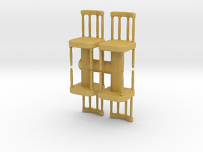 Antique Chair (x4) 1/24 in Tan Fine Detail Plastic