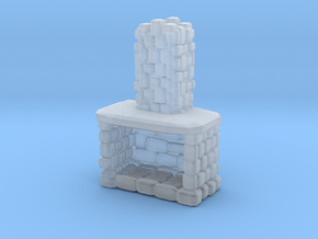 Stone Fireplace 1/76 in Clear Ultra Fine Detail Plastic