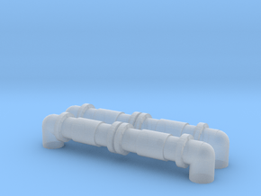 Industrial Pipeline (x2) 1/144 in Clear Ultra Fine Detail Plastic