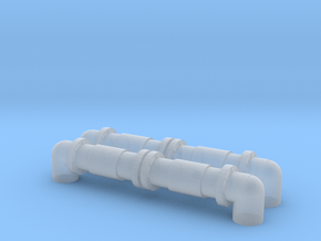 Industrial Pipeline (x2) 1/120 in Clear Ultra Fine Detail Plastic