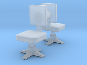 Office chair (x2) 1/56 in Tan Fine Detail Plastic