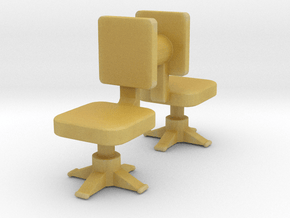 Office chair (x2) 1/48 in Tan Fine Detail Plastic