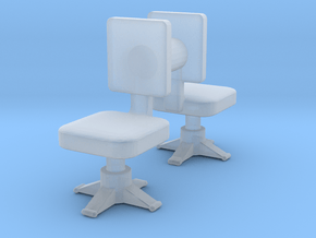 Office chair (x2) 1/48 in Clear Ultra Fine Detail Plastic