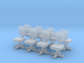 Office chair (x8) 1/120 in Clear Ultra Fine Detail Plastic