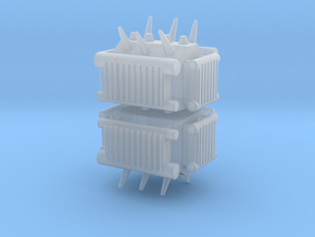 Electrical Transformer (x2) 1/200 in Tan Fine Detail Plastic