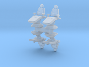 Dentist Chair (x4) 1/100 in Tan Fine Detail Plastic