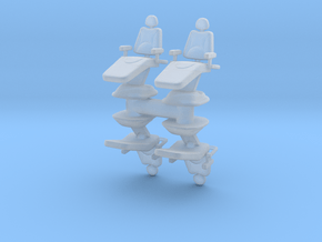 Dentist Chair (x4) 1/56 in Clear Ultra Fine Detail Plastic