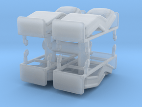 Hospital Bed (x4) 1/100 in Clear Ultra Fine Detail Plastic