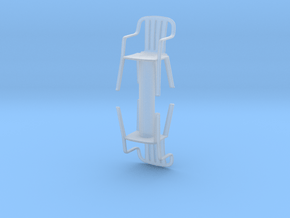Plastic Chair (x2) 1/35 in Clear Ultra Fine Detail Plastic
