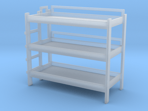Triple Bunk Bed 1/72 in Clear Ultra Fine Detail Plastic