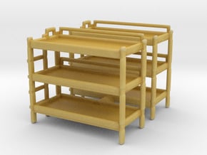 Triple Bunk Bed (x2) 1/120 in Tan Fine Detail Plastic