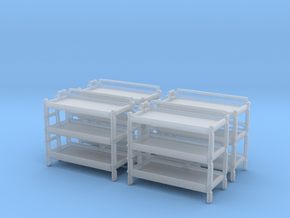 Triple Bunk Bed (x4) 1/144 in Clear Ultra Fine Detail Plastic