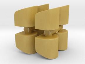 Rounded Chair (x8) 1/100 in Tan Fine Detail Plastic