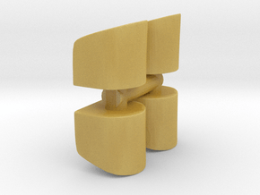 Rounded Chair (x4) 1/76 in Tan Fine Detail Plastic