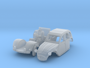 Citroën 2CV - cornering (N 1:160) in Clear Ultra Fine Detail Plastic
