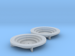 Oerlikon Band Stands 4 supports 1/144 in Clear Ultra Fine Detail Plastic