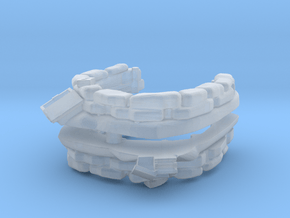 Sandbag Emplacement (x2) 1/100 in Clear Ultra Fine Detail Plastic