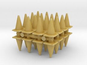 Traffic Cones (x32) 1/100 in Tan Fine Detail Plastic