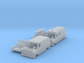 SET 2x Ford Transit Mk1 (N 1:160) in Clear Ultra Fine Detail Plastic