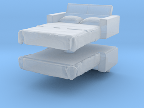 Sofa Bed (x2) 1/100 in Clear Ultra Fine Detail Plastic