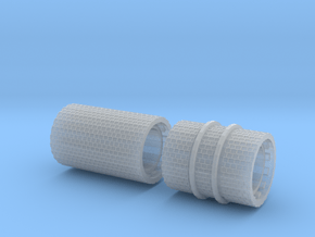 SET 2x Straßenwalzen Schmalspur (Nm 1:160) in Clear Ultra Fine Detail Plastic