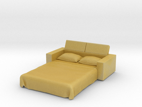 Sofa Bed 1/24 in Tan Fine Detail Plastic