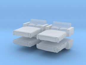 Sofa Bed (x4) 1/120 in Clear Ultra Fine Detail Plastic