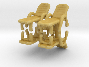 Deck Chair (x4) 1/100 in Tan Fine Detail Plastic