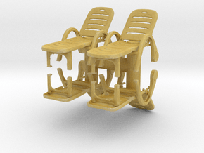 Deck Chair (x4) 1/76 in Tan Fine Detail Plastic