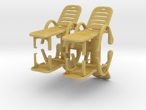 Deck Chair (x4) 1/72 in Tan Fine Detail Plastic