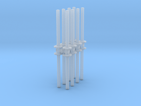 Traffic Pylon (x16) 1/43 in Clear Ultra Fine Detail Plastic