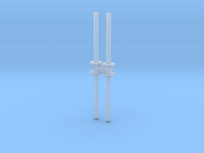 Traffic Pylon (x4) 1/24 in Clear Ultra Fine Detail Plastic