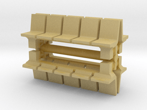 Platform Seats (x4) 1/100 in Tan Fine Detail Plastic
