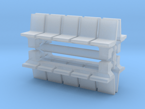 Platform Seats (x4) 1/100 in Clear Ultra Fine Detail Plastic