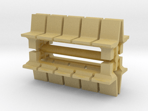 Platform Seats (x4) 1/87 in Tan Fine Detail Plastic