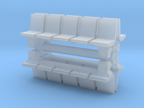 Platform Seats (x4) 1/87 in Clear Ultra Fine Detail Plastic