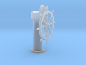 Ships wheel and post 1/12 in Clear Ultra Fine Detail Plastic
