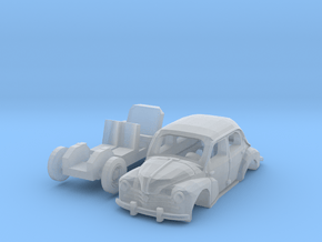 Renault 4CV (TT 1:120) in Clear Ultra Fine Detail Plastic