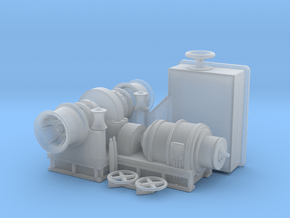 Anchor Winch and control box 1/35 in Clear Ultra Fine Detail Plastic
