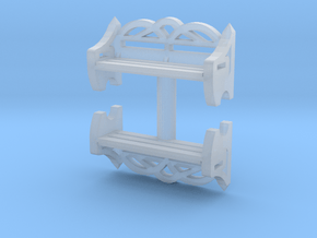 Park Bench (x2) 1/56 in Clear Ultra Fine Detail Plastic