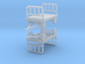 Luggage Cart (x2) 1/100 in Clear Ultra Fine Detail Plastic