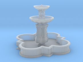 Barbed quatrefoil fountain (N 1:160) in Clear Ultra Fine Detail Plastic