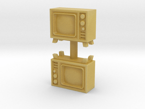 Old Television (x2) 1/76 in Tan Fine Detail Plastic