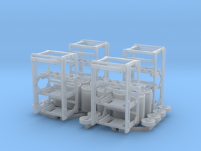Royal Navy MKII depth charge Rack x 2 1/72 in Clear Ultra Fine Detail Plastic
