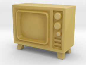Old Television 1/12 in Tan Fine Detail Plastic