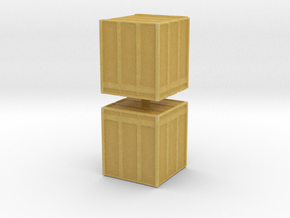 Large Shipping Crate (x2) 1/160 in Tan Fine Detail Plastic