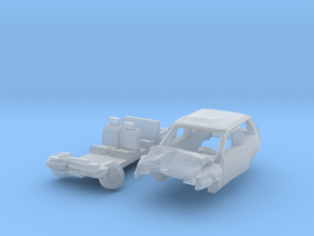 Renault 5 Accident (N 1:160) in Clear Ultra Fine Detail Plastic