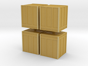 Large Shipping Crate (x4) 1/220 in Tan Fine Detail Plastic