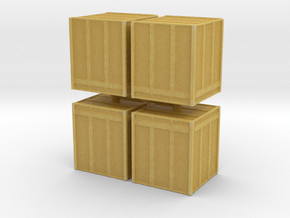 Large Shipping Crate (x4) 1/285 in Tan Fine Detail Plastic